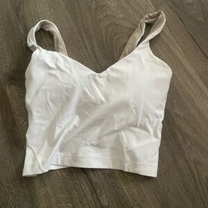 white cropped tank top